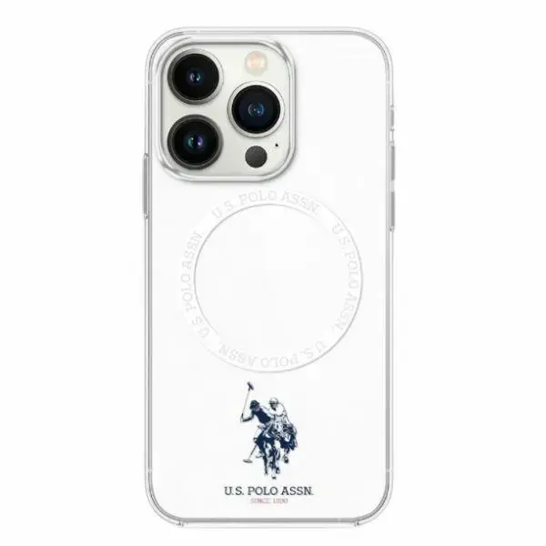 US Polo USHMP16SHOCLDPW iPhone 16 6.1" biały|white IML Ring MagSafe
