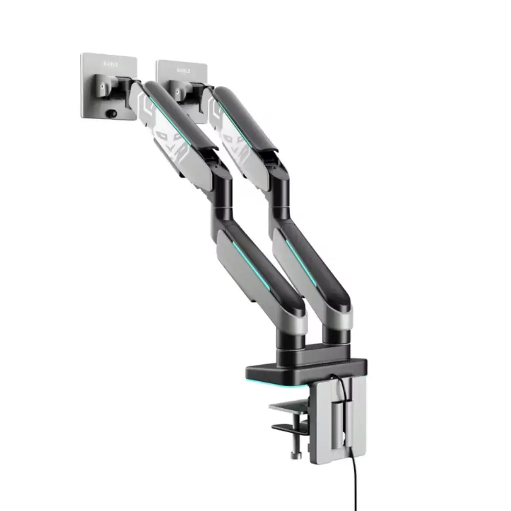Diablo RGB X-Arm Dual 35" Dual Monitor Mount grey and black