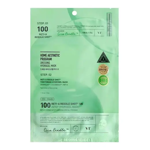 VT COSMETICS RETI-A REEDLE SHOT 100 2STEP HYDROGEL MASK 1,5...