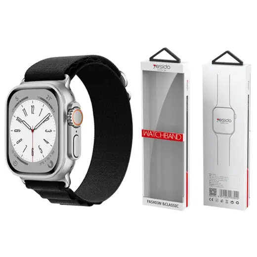 Yesido WB24 išmaniojo laikrodžio dirželis Apple Watch (38/40/41 mm) | nailoninis | juodas