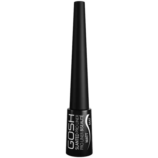 Gosh, Slanted Pro, Liquid Eyeliner, 002, Matte Black, 3 ml