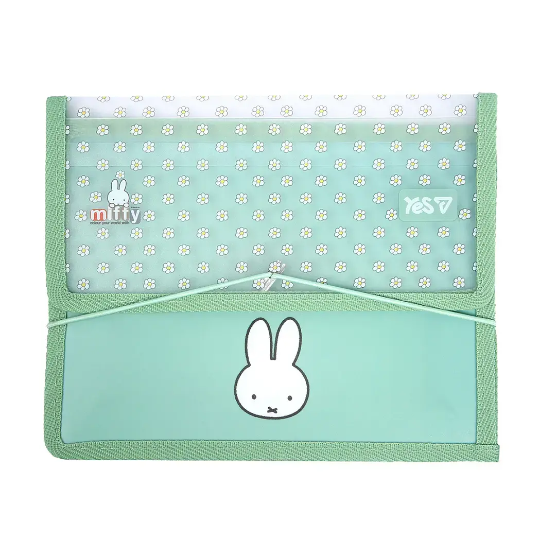 Plastmasas mape burtnīcām YES Miffy B5 ar gumiju