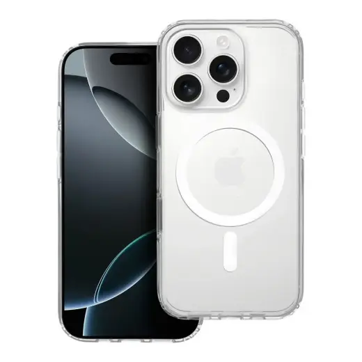Clear Elite Mag telefono dėklas su MagSafe palaikymu iPhone 16 Pro skaidrus