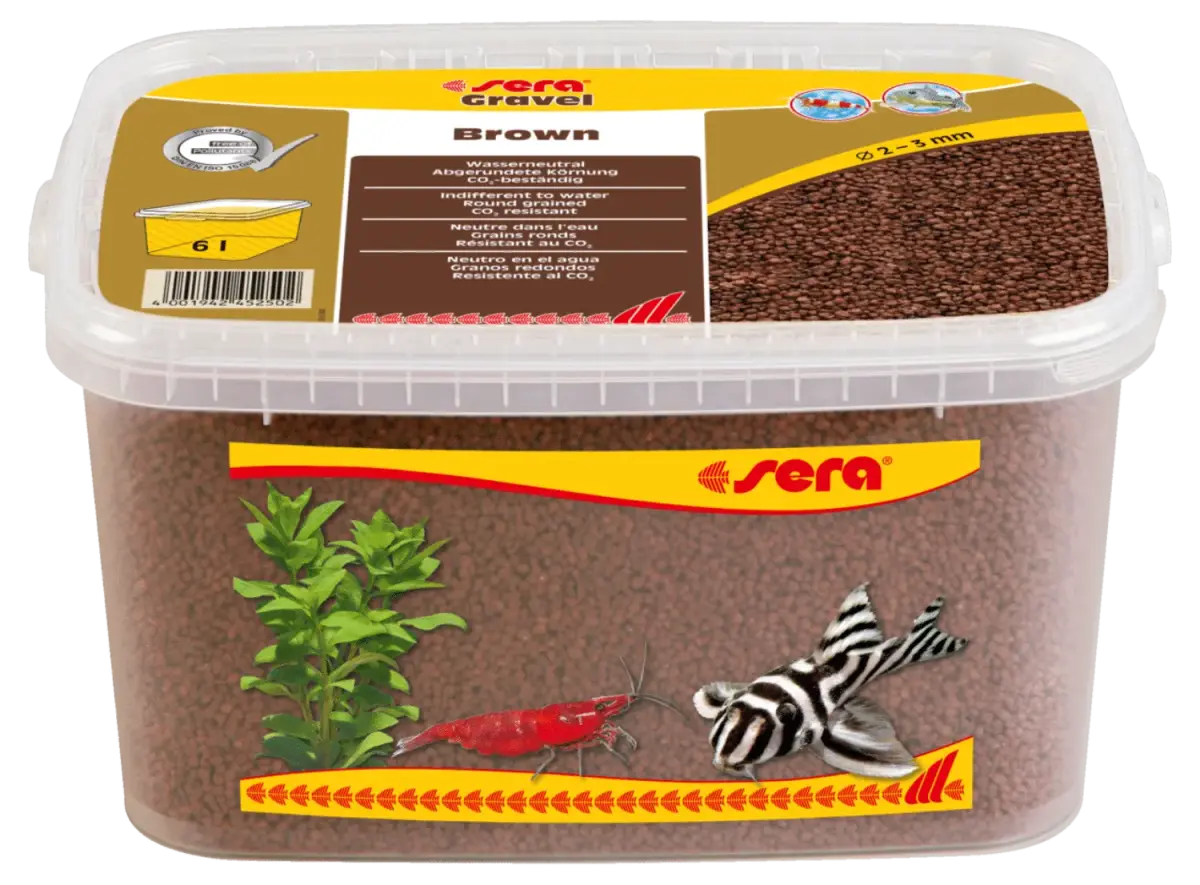 Brūna grunts akvārijam : Sera Gravel Brown 2-3 mm, 6000 ml