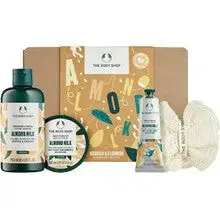 The Body Shop Nourish & Flourish Almond Milk Gift Set Box 4 Pieces