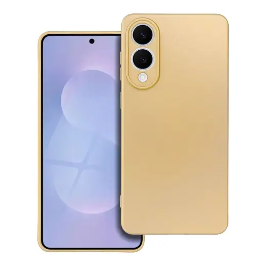 Metallic maciņš telefonam Samsung Galaxy S25 Edge zelta krāsā
