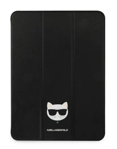 KLFC11OCHK Karl Lagerfeld Choupette Head Saffiano Folio Cover for iPad Pro 11 Black