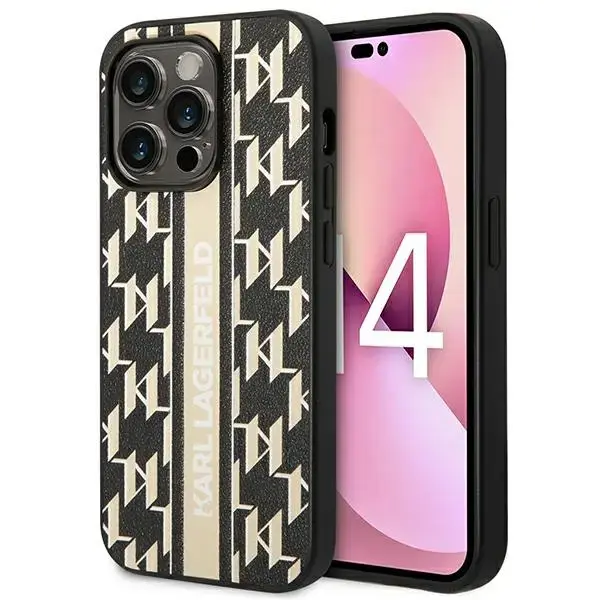 Karl Lagerfeld KLHCP14LPGKLSKW iPhone 14Pro 6,1" hardcase brown Monogram Stripe