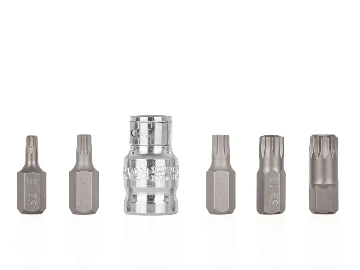 6-piece SPLINE M5-M12 Screwdriver Bit Set