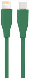 Gembird Premium silicon data transfer and charging cable | Lightning to USB-C | 1.5m | green