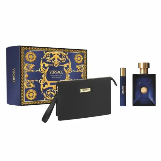 Versace Dylan Blue Pour Homme Eau De Toilette Spray 100ml Set 3 Pieces