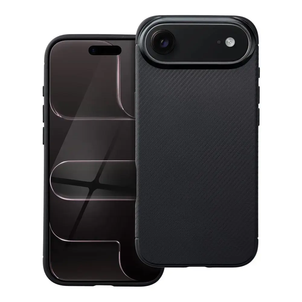 Carbon Premium maciņš telefonam iPhone 17 Air melns
