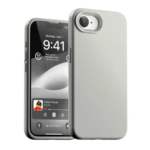 Силиконовый чехол Mercury для iPhone 16e серый