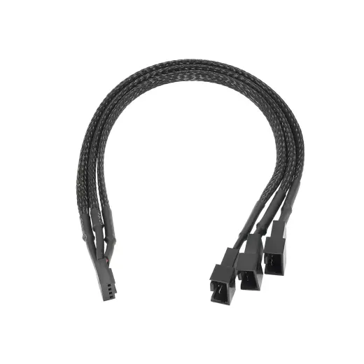 Adapter with cable Akyga AK-CA-65 4 pin (f) | 2x 4 pin (m) | 1x 3 pin (m) 3x 25cm
