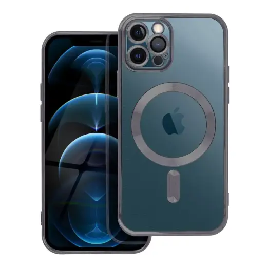 Electro Mag telefono dėklas su MagSafe palaikymu iPhone 12 Pro juodas