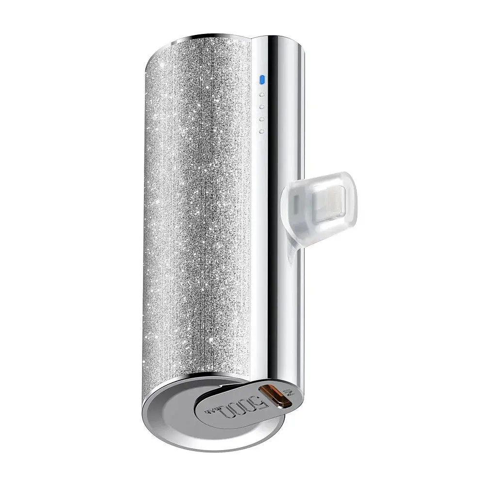 Veger PlugOn (W0573) ārējais akumulators (powerbank) | 5 000 mAh | 12W | PD, QC | USB-C | sudraba krāsā