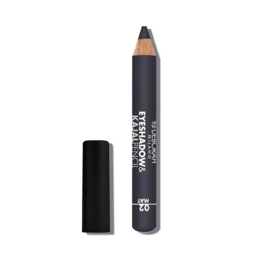 Deborah, Deborah, Blending, Matt, Eyeshadow & Kajal Eyeliner 2-In-1, 2, Grey, 2 g