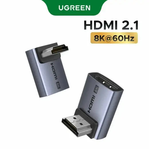 Adapters, HDMI socket - HDMI plug, angled 90° and 270° HDMI 2.1 8K@60Hz 48GBps HD189 UGREEN