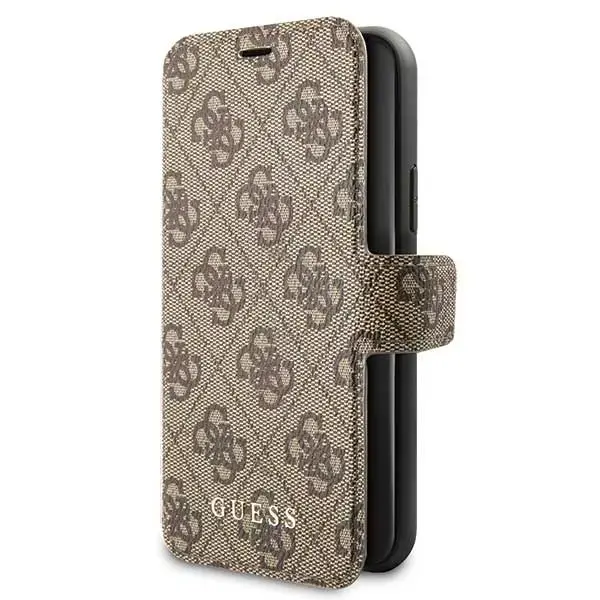 Guess GUFLBKSN584GB grāmatu vāks priekš iPhone 11 Pro brūns