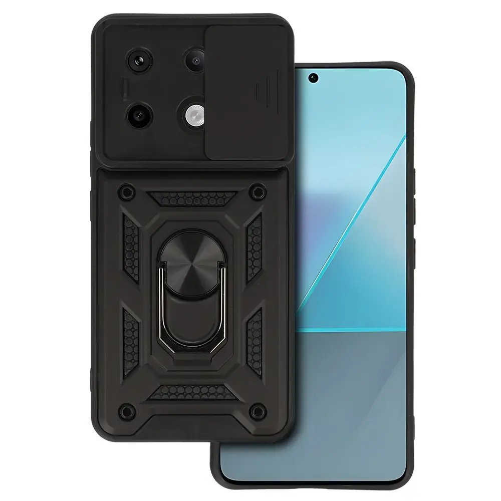 Slide Camera Armor Case for Xiaomi Redmi Note 13 Pro 5G Black
