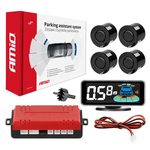 Parking assistant system LED-GRAF 3D 4 sensor black