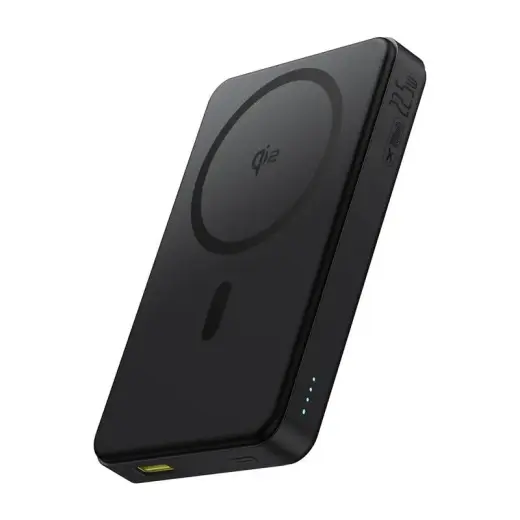 Baseus Airpow2 Qi2 ārējais akumulators (powerbank) | 10000 mAh | 22.5W | USB-C, USB-A, MagSafe | melns