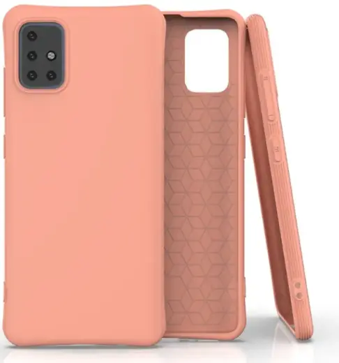 Fusion Solaster Back Case Silikona Aizsargapvalks Priekš Samsung A515 Galaxy A51 Oranžs