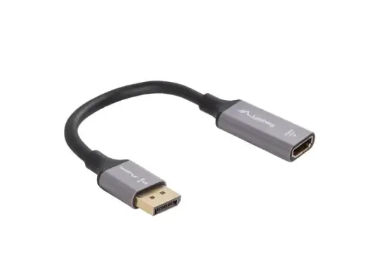Displayport(M)-HDMI(F)4K adapter on a 20cm silver cable