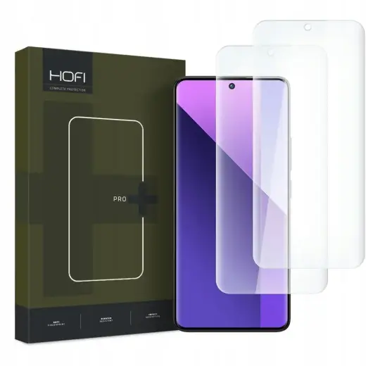 HOFI UV GLASS PRO+ karastatud klaas telefonile Xiaomi Redmi Note 13 Pro+ Plus 5G, läbipaistev, 2 tk