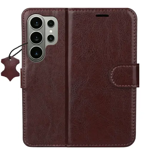 Smart Luxe leather case for Samsung Galaxy S26 Ultra brown