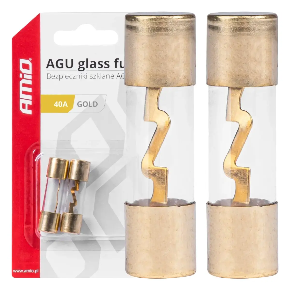 Car AGU glass fuses 40A AMIO-03485