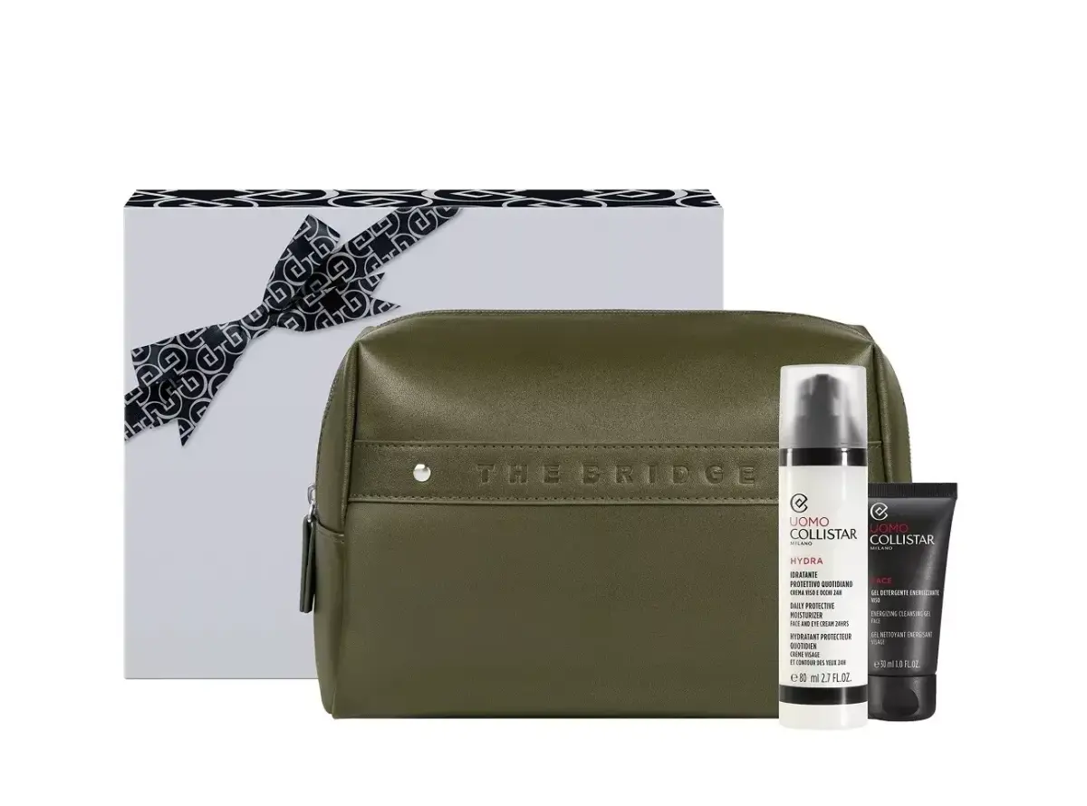 Set Collistar Uomo Unbox Your Style Hydra Daily Protective Moisturizer 80ml + Energizing Cleansing Gel 30ml + Pouch