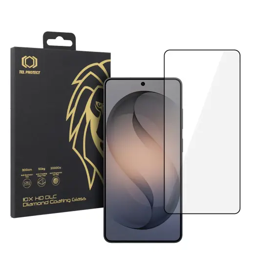 Tel Protect 10X HD DLC Diamond Coating tempered glass for phone Galaxy S25 Ultra (under-display fingerprint compatible)