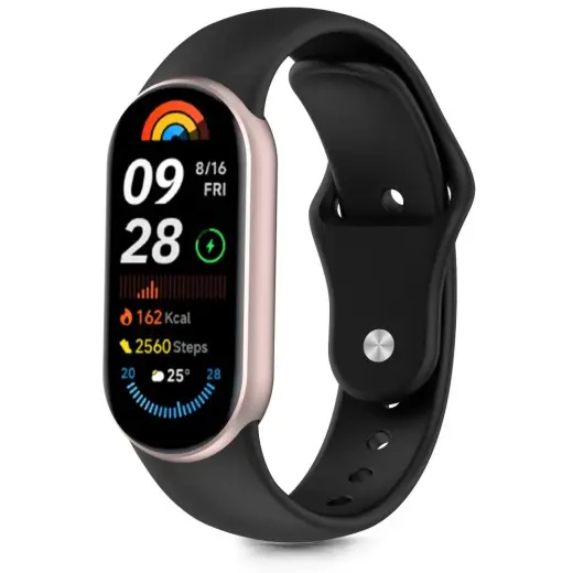 Tech-Protect Iconband Pure išmaniojo laikrodžio dirželis Xiaomi Smart Band 8/9/10 | silikoninis | juodas