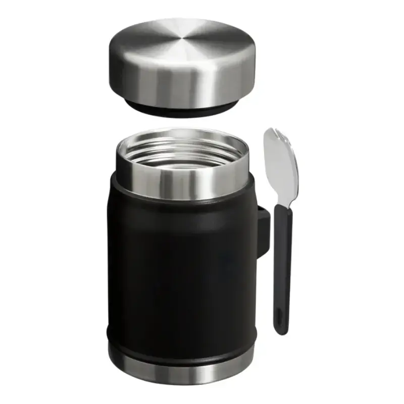 Termoss ēdienu The Legendary Food Jar + Spork 0,4L melns 2.0