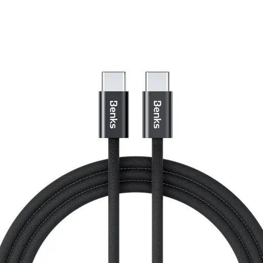 BenksCable D46 - Type C to Type C - PD 60W 3A 1 metre black