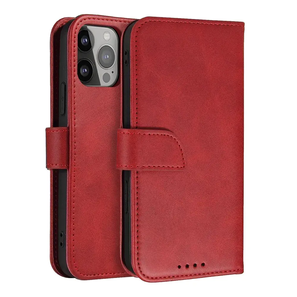Magnet Case with Flip for Samsung Galaxy S25 Ultra - Red