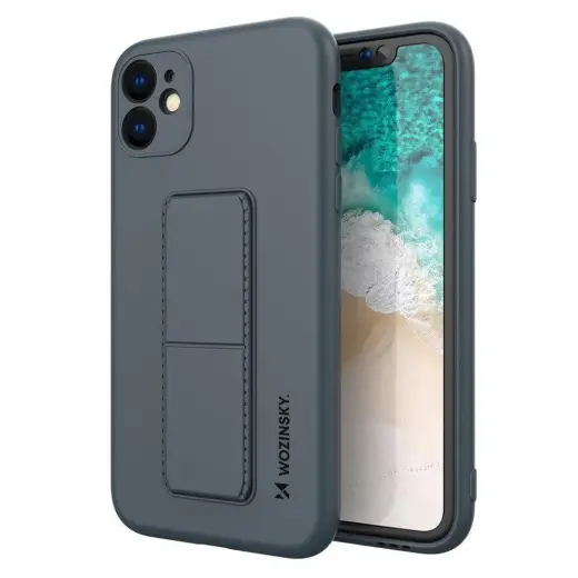 Wozinsky Kickstand Case Silicone Case with Stand Xiaomi Redmi 10X 4G / Xiaomi Redmi Note 9 Blue