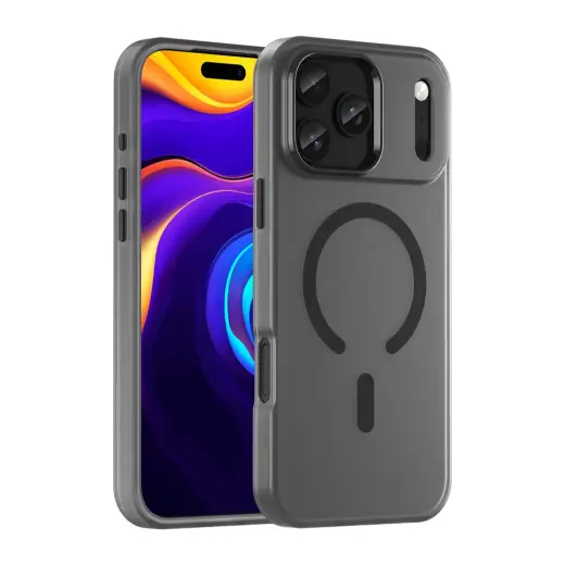 Magnetic Abrasive phone case with MagSafe support for iPhone 17 Pro Max black