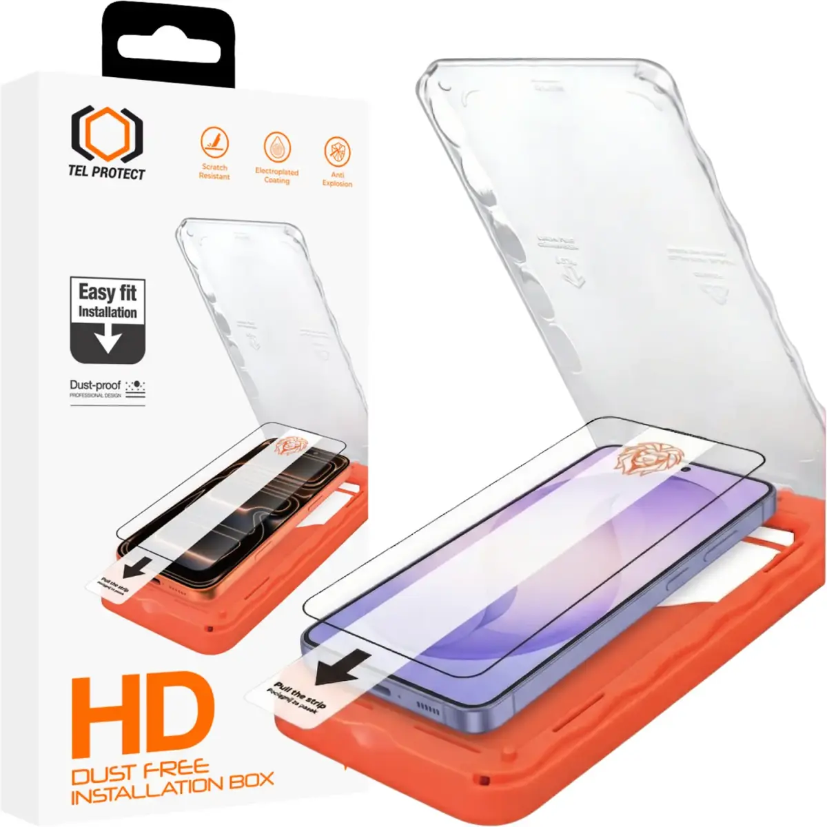 Tel Protect Dust-Free Easy Fit HD Titan Tempered Glass for Samsung Galaxy S26 Plus black (with fingerprint unlock)
