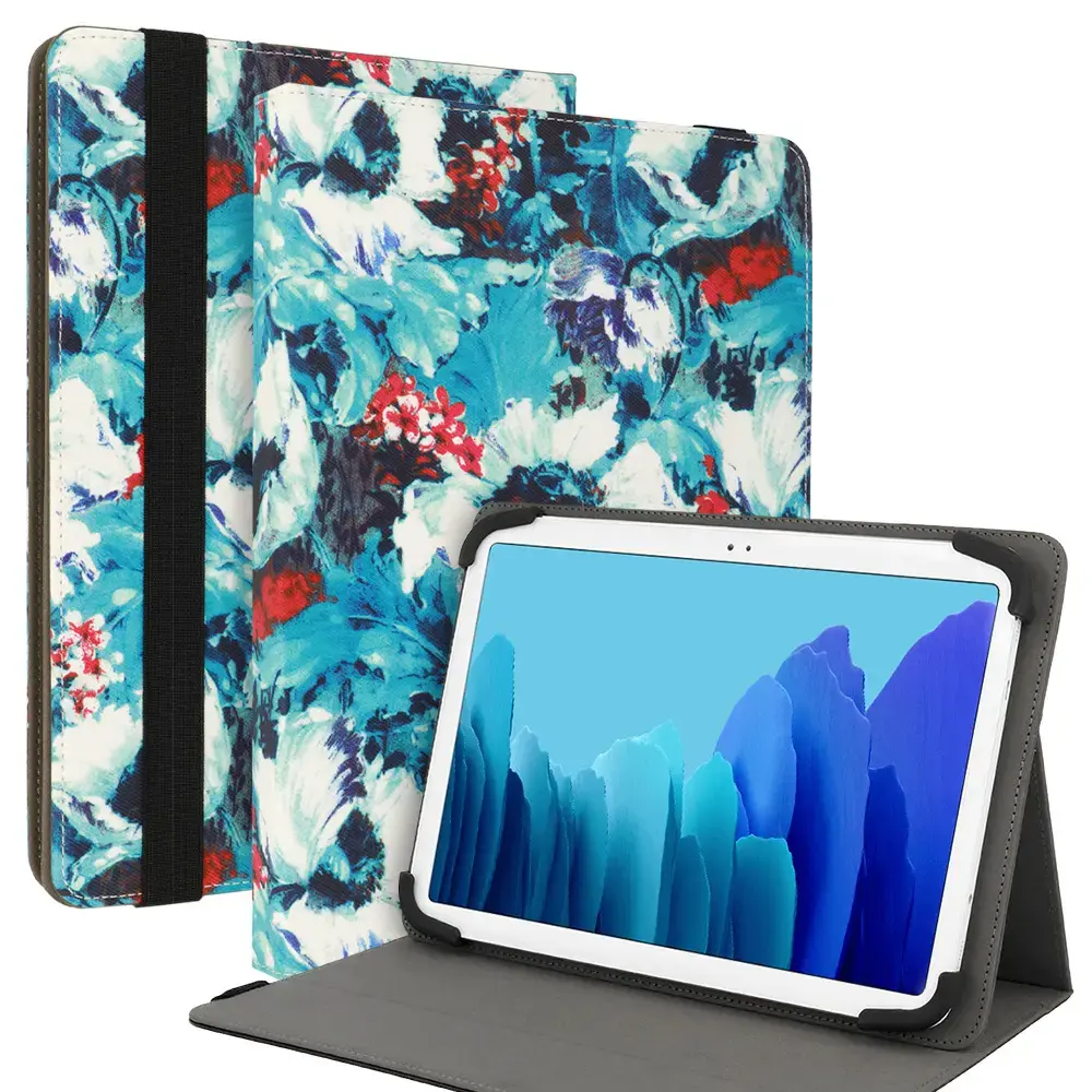 Wonder Canvas Tablet Case 10 inches white poppies