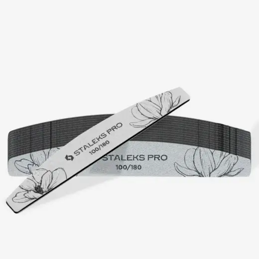 Staleks Expert 40 100/180 Half Moon Mineral Nail File - 25 Piece Mineral Nail File