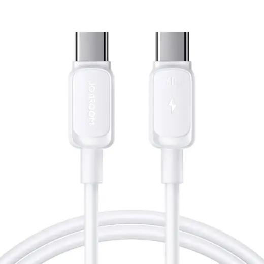 Joyroom S-A14 datu pārraides un uzlādes vads | USB-C uz USB-C | 60W | 1.2m | balts