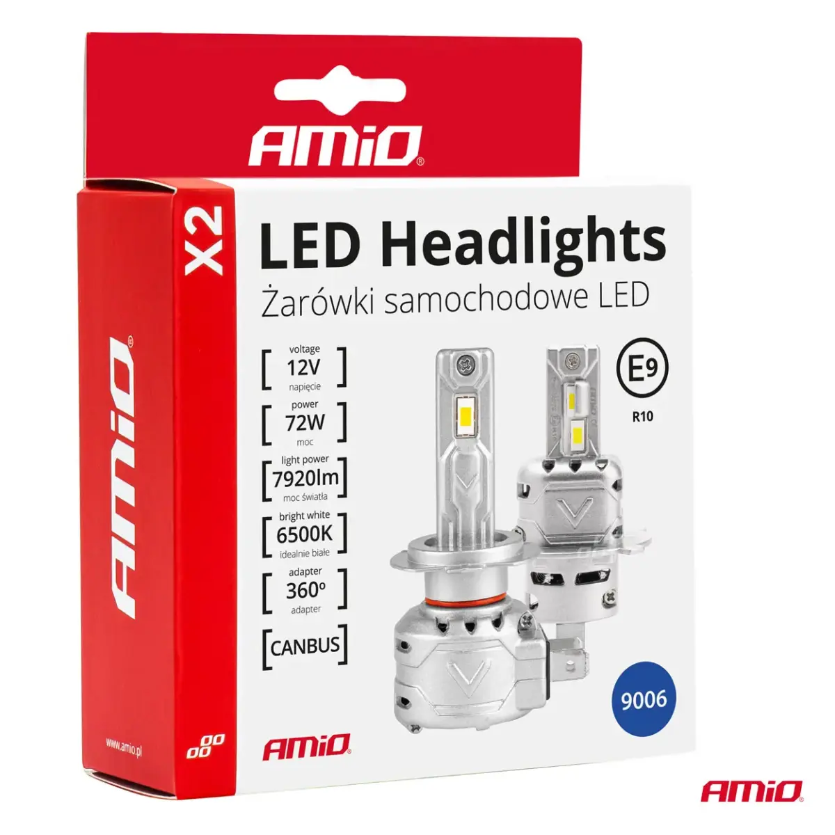 LED Headlights X2 Series HB3 9005/HIR1 9011/H10 AMiO-02975