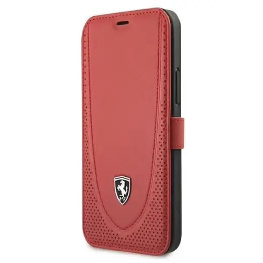 Ferrari FEOGOFLBKP12LRE iPhone 12 Pro Max 6,7" czerwony|red book Off Track Perforated