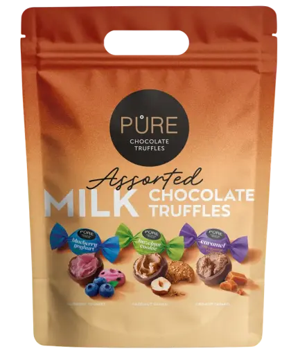 Milk chocolate truffles with fillings "Asorti" 500g PURE Doypack