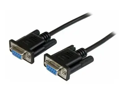 StarTech.com 1m Black DB9 RS232 Serial Null Modem Cable F|F - DB9 Female to Female - 9 pin RS232 Null Modem Cable - 1 meter, Black - null modem cable - 1 m
