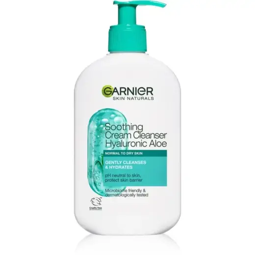 Garnier Skin Naturals Hyaluronic Aloe Soothing Cleansing Cream with Hyaluronic Acid 250 Ml