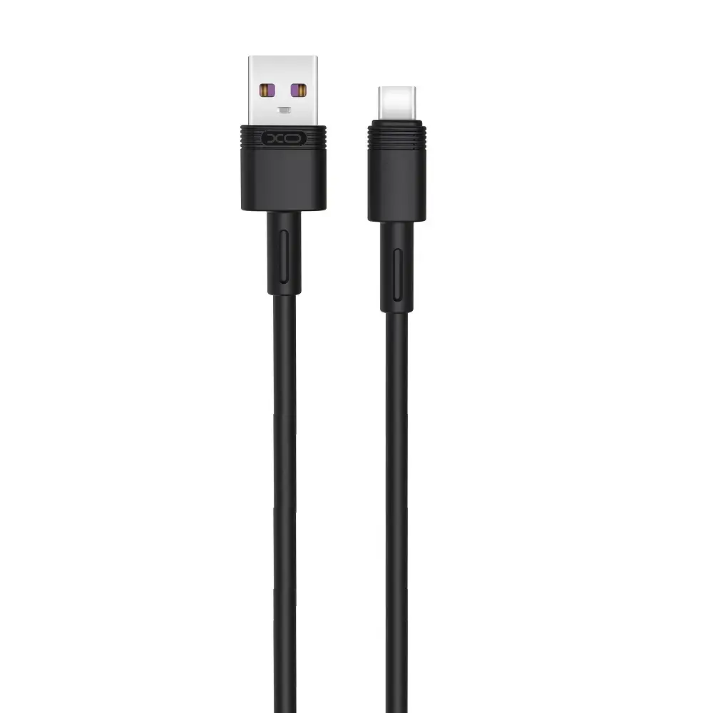 XO NB-Q166 datu pārraides un uzlādes vads | USB-A uz USB-C | 25W | 1m | melns