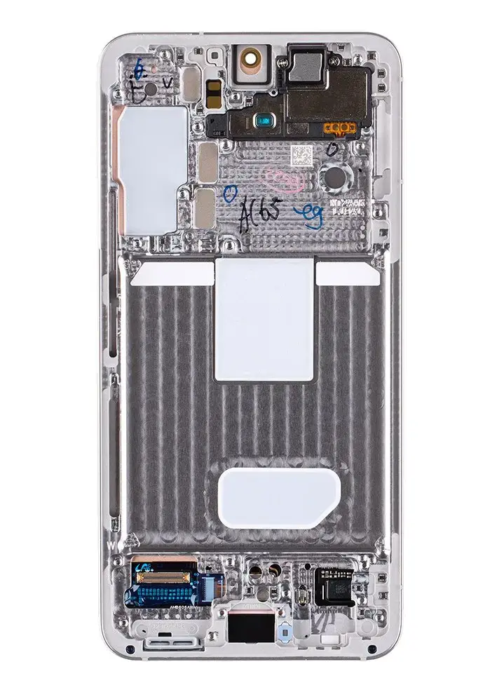 LCD display + Touch Unit + Front Cover Samsung S901B Galaxy S22 Phantom White (Service Pack)